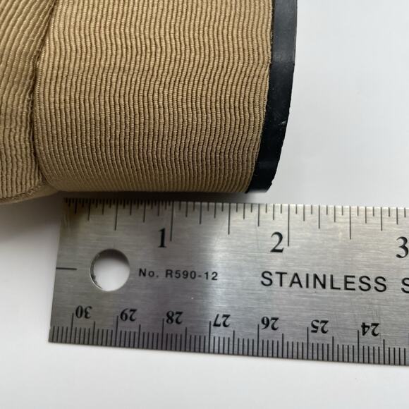 Yves Saint Laurent YSL Size 6.5 Vintage Canvas High Heels Tan Woven Shoe Neutral - Picture 9 of 9